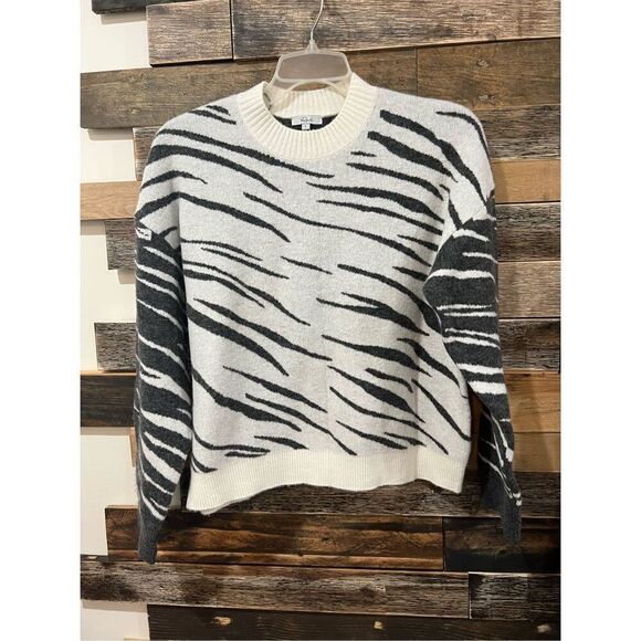 Rails Lana Mixed Abstract Tiger Wool Cashmere Blend Sweater Size S - Picture 3 of 10